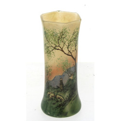 LEG - Vase en verre de couleurs à décor 