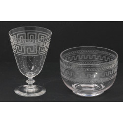 Coupelle rince-doigt en cristal et verre