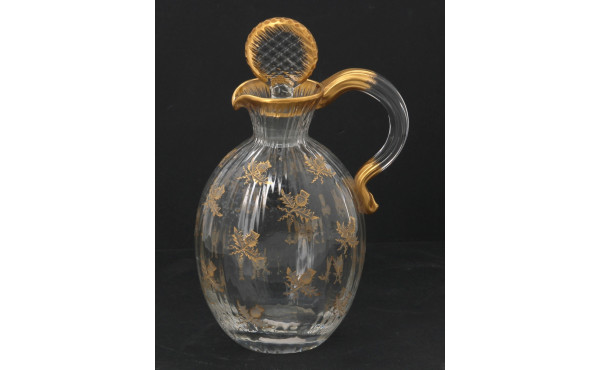 DAUM NANCY - Petite carafe à anse et son