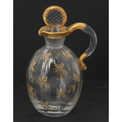 DAUM NANCY - Petite carafe à anse et son