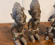 2 couples d'ancêtres africains H. 23 cm,