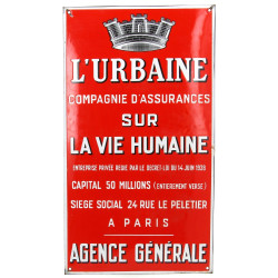 Plaque publicitaire en tôle émaillée "L'