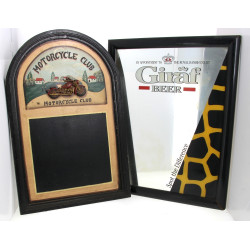 Miroir publicitaire Bières GIRAF et pann