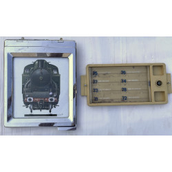 SNCF - Panneau d'affichage en métal chro