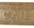CHEMIN DE FER - Plaque en bronze marquée