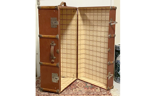 Ancienne malle de voyage, H 35 x L 91 x 