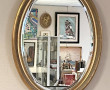 Miroir doré ovale moderne 80 x 60 cm