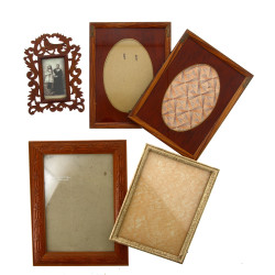 5 porte-photos anciens dont une paire ép