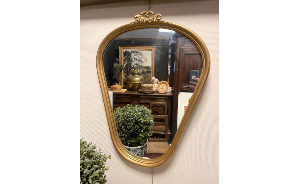 Miroir moderne en bois peint en doré déc