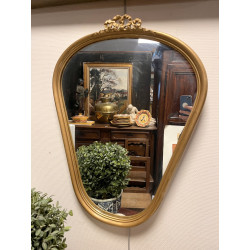 Miroir moderne en bois peint en doré déc