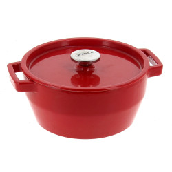 Faitout en fonte émaillée rouge PYREX ét