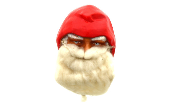 Masque de Père Noël des années 60 en pla
