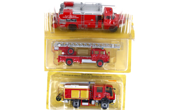  3 camions de pompiers états neufs en BO