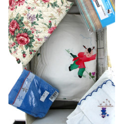 Lot de linge ancien et moderne dont drap