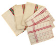 Lot de 7 torchons neufs à rayures, 3 mod