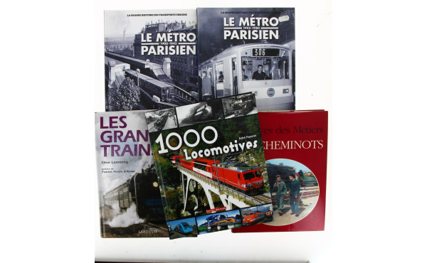 TRAINS et METRO - Lot de livres illustr