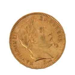 Pièce de 20 F or Napoléon III tête lauré