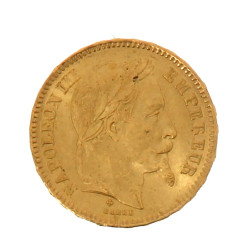 Pièce de 20 F or Napoléon III tête lauré