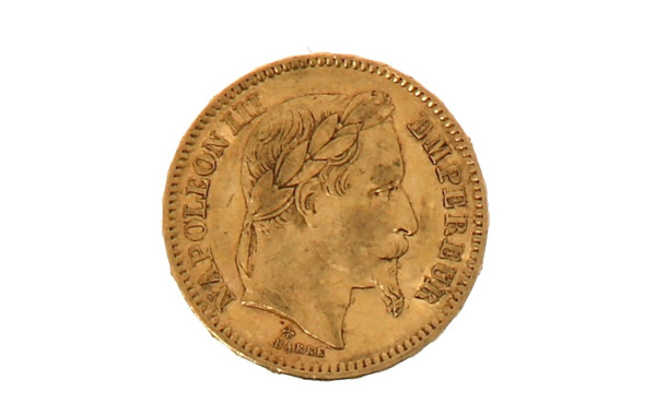 Pièce de 20 F or Napoléon III tête lauré