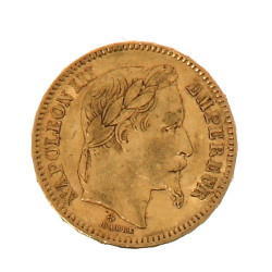 Pièce de 20 F or Napoléon III tête lauré