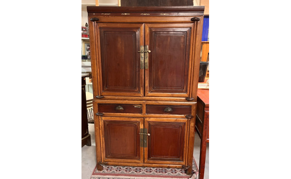 CHINE - Meuble en deux corps en bois exo