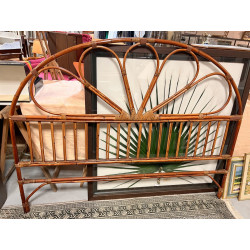 Tête de lit en rotin, H 119 x L 154 cm