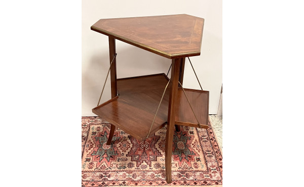 Petite table desserte en placage d'acajo