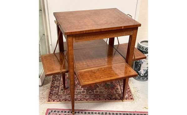 Table à thé rectangulaire en placage et 