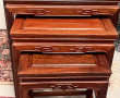 4 tables gigognes chinoises en bois exot