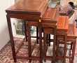 4 tables gigognes chinoises en bois exot
