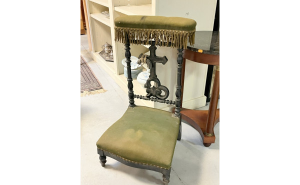 Prie Dieu Napoléon III en bois noirci (q