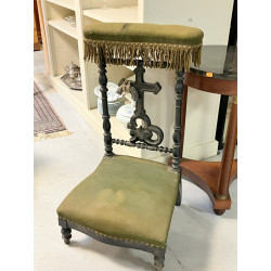 Prie Dieu Napoléon III en bois noirci (q