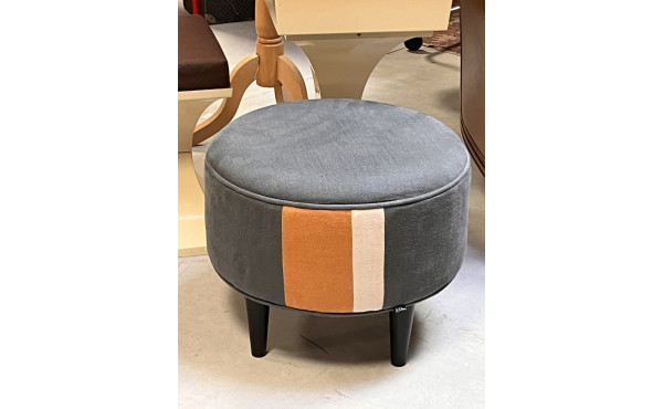 Pouf en tissu moderne diam 44 cm x H. 35