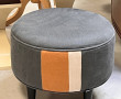 Pouf en tissu moderne diam 44 cm x H. 35