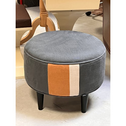 Pouf en tissu moderne diam 44 cm x H. 35