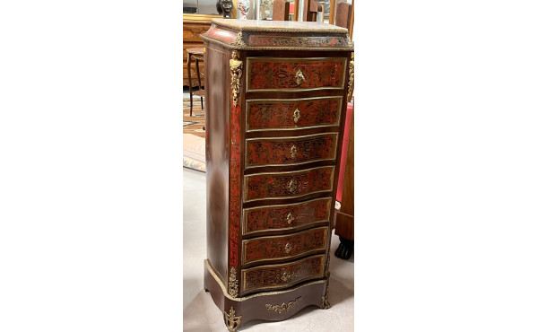 Petit secrétaire étroit en marqueterie B