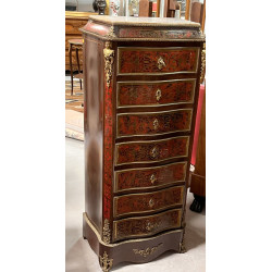 Petit secrétaire étroit en marqueterie B