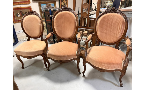 Paire de fauteuils XIXème en acajou scul