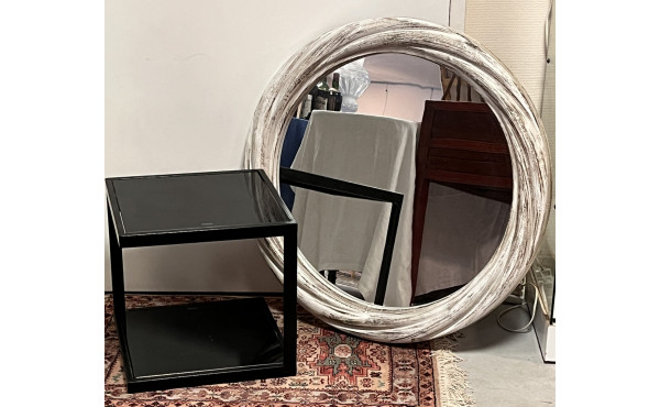 Lot comprenant un miroir moderne rond fa