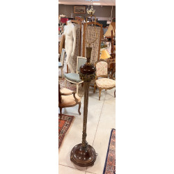 Lampadaire décoratif vintage en bois scu