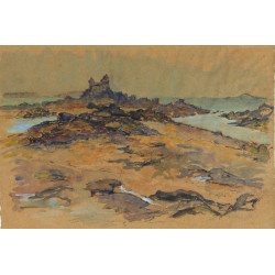 Ecole Française Xxème "Côte rocheuse en 