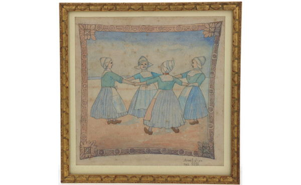 Jean AVRIL (XIXè-Xxè) "Ronde de petites 