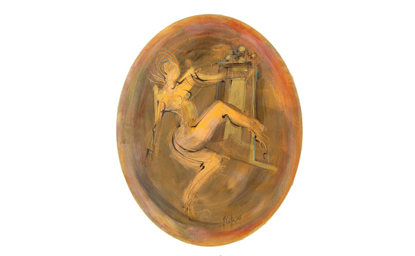 Michel COSTIOU (XX-XXI) "Danseuse", acry