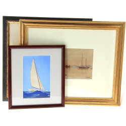Lot de 3 tableaux : - FOUILLE Georges (