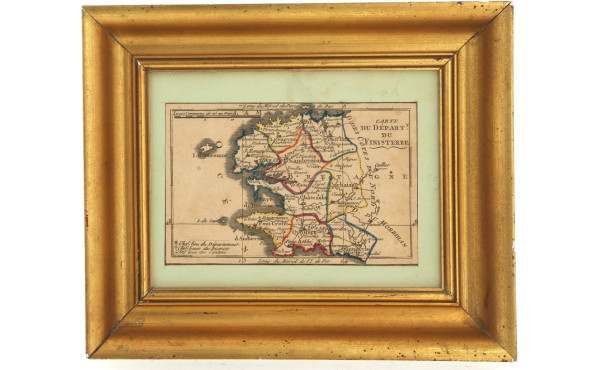 Petite carte ancienne du département du 