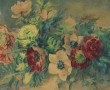J.M. DIAZ (Xxème) "Bouquet d'anémones", 