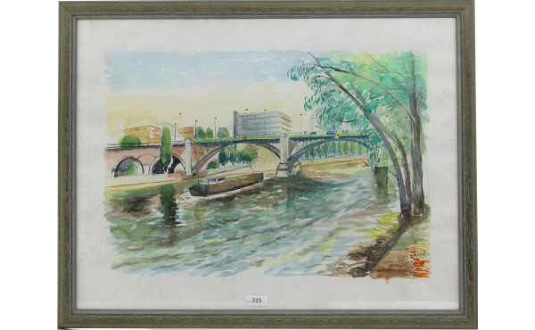 Alain GRAVIE (Xxè-XXIè) "La Seine - Ile 