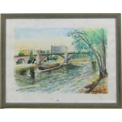 Alain GRAVIE (Xxè-XXIè) "La Seine - Ile 