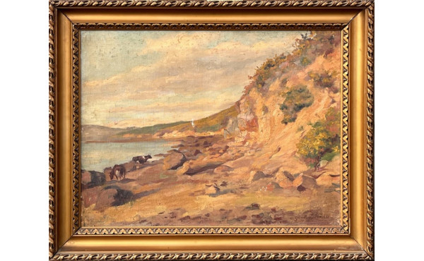 Gabrielle DELAVALLEE (1864-1930) "Vaches