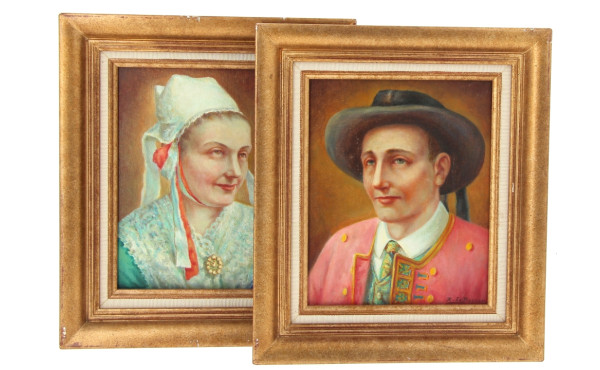 René LE BACCON (XXème) "Portaits d'une j